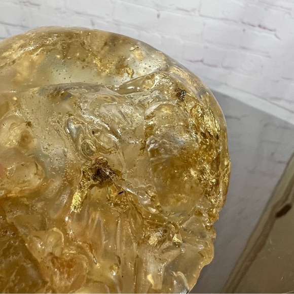 RESIN EPOXY with Gold Flakes Planter/ash tray Pen Holder. - Picture 7 of 16